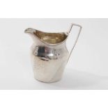 George III silver helmet form cream jug (London 1800)