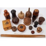 Collection of antique treen