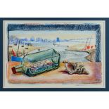 *Joan Warburton (1920-1996) pastels, winter at Wivenhoe