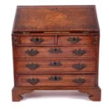 Fine quality George III style mahogany crossbanded and inlaid miniature bureau.