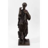 19th Century bronze figure of Diana