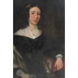 English School 1810, oil on canvas, half length portrait of a Lady in black dress