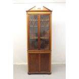 Edwardian Sheraton - style inlaid corner cupboard