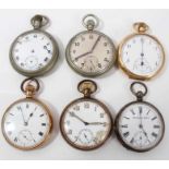 Collection of six various pocket watches