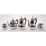 George V five piece silver teaset