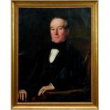 English School, circa 1830, half length portrait of a Gentleman in black jacket and tie