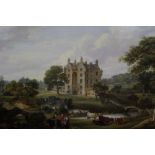 James Leakey (1775-1865) Craigstone Castle, Aberdeenshire, oil on mahogany panel. Provenance: Sot