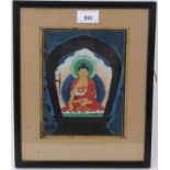 Tibetan school 18th / 19th century, gouache on paper - Buddha