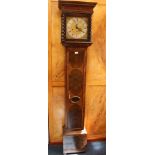 Good oyster walnut long-case clock of small size in the 17th century manner