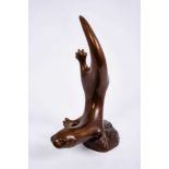 *Laurence Broderick (b. 1935) bronze 'Diving otter maquette'