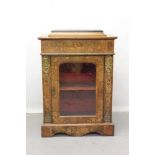 Good quality walnut and marquetry pier cabinet with kingwood banding and ormolu mounts