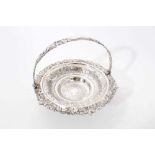 A 19th century silver plated cake basket