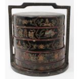 Chinese lacquer wedding tower box