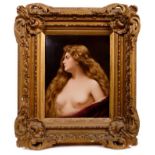 Fine quality late 19th century Berlin KPM painted porcelain plaque, depicting Venus, signed R. Dittr