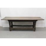 Fine 17th century oak refectory dining table