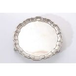 1920s George III style silver card tray