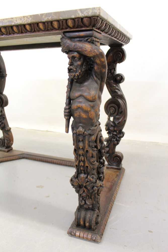 19th century oak console table - Image 3 of 3