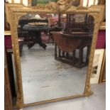 Mid Victorian gilt gesso overmantel mirror