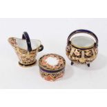 Three Royal Crown Derby Imari pattern miniatures