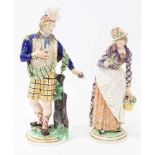 A rare pair of Derby figures