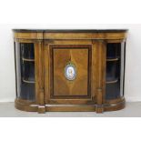 Victorian inlaid walnut and ebonised credenza with ormolu mounts