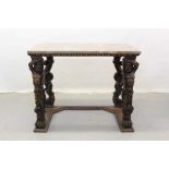 19th century oak console table