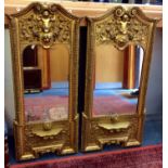 Pair Impressive Late 19 th century French pier mirrors