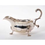 George III silver sauce boat