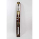 Unusual 19th century stick barometer by Dring & Fage