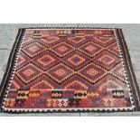 Kelim rug with geometric pattern 290cm x 227cm