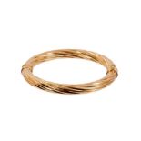 18ct gold hinged bangle with spiral reeded design