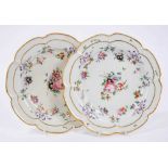 Pair Bristol porcelain plates