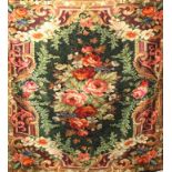 Embroidered Aubusson style throw