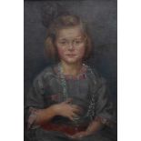 Early 20th century oil on canvas - portrait of a young girl