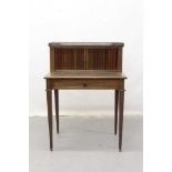 Small French-style ladies writing table with tambour front