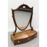 George III bow fronted toilet mirror