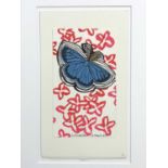 Colin Self (b. 1941) watercolour - Butterfly, signed and dated 12 March 2013