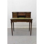 Good 19th century Empire style writing table with single drawer