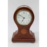 Edwardian inlaid balloon clock