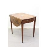 George III satinwood oval Pembroke table