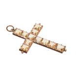 Victorian topaz cross pendant