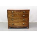 Regency mahogany bowfront chest