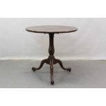 George III mahogany tripod table