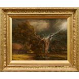 William Short of Eye (19th century) oil on canvas – ‘A strucken oak’, signed and dated 1835.