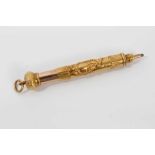Late Victorian 18ct gold propelling pencil