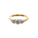 Diamond three stone ring