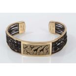 9ct gold African bracelet