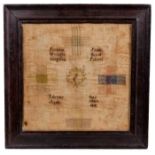 Local interest - early Victorian darning sampler