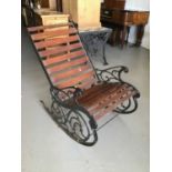 Cast iron rocking garden chair