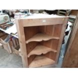 Old pine hanging corner cupboard